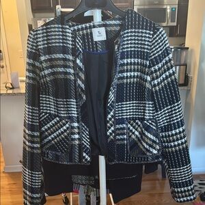 Tweeds Women's Jacket - Blue and White